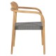 ΠΟΛΥΘΡΟΝΑ FB99636.08 ΞΥΛΟ TEAK ΦΥΣΙΚΟ & ΓΚΡΙ ΣΧΟΙΝΙ 55x54x80Yεκ.