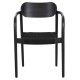 ΠΟΛΥΘΡΟΝΑ FB99636.12 ΞΥΛΟ TEAK ΜΑΥΡΟ & ΜΑΥΡΟ ΣΧΟΙΝΙ 55x54x80Yεκ.