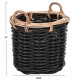 ΣΕΤ 2 ΚΑΛΑΘΙΑ FB94379 ΜΑΥΡO&ΦΥΣΙΚΟ ΧΡΩΜΑ- CL RATTAN Φ61+Φ45εκ.