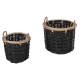 ΣΕΤ 2 ΚΑΛΑΘΙΑ FB94379 ΜΑΥΡO&ΦΥΣΙΚΟ ΧΡΩΜΑ- CL RATTAN Φ61+Φ45εκ.
