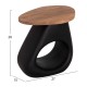 ΒΟΗΘΗΤΙΚΟ ΤΡΑΠΕΖΙ FB94692.01 FIBER CEMENT ΜΑΥΡΟ--ΞΥΛΟ TEAK TOP 47x60x59Υεκ