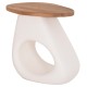 ΒΟΗΘΗΤΙΚΟ ΤΡΑΠΕΖΙ FB94692.02 FIBER CEMENT ΛΕΥΚΟ--ΞΥΛΟ TEAK TOP 47x60x59Υεκ