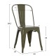 ΚΑΡΕΚΛΑ ΜΕΤΑΛΛΙΚΗ FB98641.43 ΣΕ DARK OLIVE GREEN 44x47x84.5Υεκ.