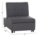 ΠΟΛΥΘΡΟΝΑ-ΚΡΕΒΑΤΙ FB93295.01 ΓΚΡΙ ΥΦΑΣΜΑ 75x106x87Υεκ.