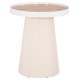 ΤΡΑΠΕΖΑΚΙ ΒΟΗΘΗΤΙΚΟ FB918023.02 MDF TOP ΦΥΣΙΚΟ ΞΥΛΟΥ-ΒΑΣΗ ΛΕΥΚΗ Φ45x51,5Υεκ.