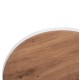 ΤΡΑΠΕΖΑΚΙ ΒΟΗΘΗΤΙΚΟ FB918023.02 MDF TOP ΦΥΣΙΚΟ ΞΥΛΟΥ-ΒΑΣΗ ΛΕΥΚΗ Φ45x51,5Υεκ.