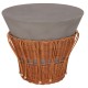 ΤΡΑΠΕΖΙ ΒΟΗΘΗΤΙΚΟ FB918164.03S FIBER CEMENT ΓΚΡΙ-ΦΥΣΙΚΟ RATTAN--Φ42x36Υεκ
