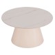 ΤΡΑΠΕΖΙ ΣΑΛΟΝΙΟY FB918022.02 ΚΕΡΑΜΙΚΟ TOP-MDF ΒΑΣΗ-ΚΡΕΜ ΛΕΥΚΟ Φ80x41Υεκ.