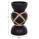 ΔΙΑΚΟΣΜΗΤΙΚΟ ΒΑΖΟ ΔΑΠΕΔΟΥ FB94672.01S TERRACOTTA ΜΑΥΡΟ-RATTAN Φ27.5x50Υ