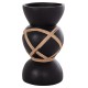 ΔΙΑΚΟΣΜΗΤΙΚΟ ΒΑΖΟ ΔΑΠΕΔΟΥ FB94672.01S TERRACOTTA ΜΑΥΡΟ-RATTAN Φ27.5x50Υ