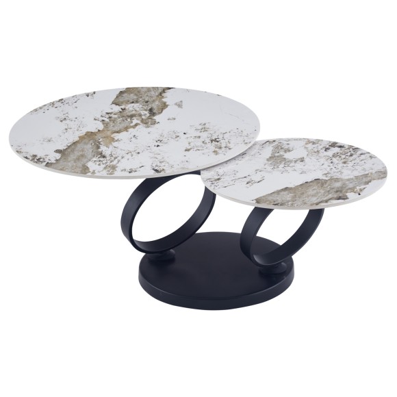 ΤΡΑΠΕΖΙ ΣΑΛΟΝΙΟΥ ΔΙΠΛΟ FB918364.01 ΜΕΤΑΛΛΟ--SINTERED STONE PANDORA Φ80Χ44Υεκ
