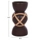 ΔΙΑΚΟΣΜΗΤΙΚΟ ΒΑΖΟ ΔΑΠΕΔΟΥ FB94672.07L TERRACOTTA ΣΟΚΟΛΑΤΙ-RATTAN Φ32x62.5Υεκ