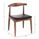 KΑΡΕΚΛΑ ΤΡΑΠΕΖΑΡΙΑΣ FB99947.03 RUBBERWOOD ΚΑΡΥΔΙ-ΜΑΥΡΟ PU 55x51x75Υεκ - 2τμχ