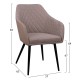 ΠΟΛΥΘΡΟΝΑΚΙ FB98522.07 ΜΕ ΥΦΑΣΜΑ ΜΠΕΖ & PU ΜΠΕΖ 57x63x83Υ εκ.