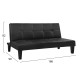 ΚΑΝΑΠΕΣ ΚΡΕΒΑΤΙ 3Θ FB93002.02 ΜΑΥΡΟΣ PU ΜΕ ΓΑΖΙΑ 186x90x82
