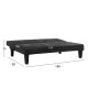 ΚΑΝΑΠΕΣ ΚΡΕΒΑΤΙ 3Θ FB93002.02 ΜΑΥΡΟΣ PU ΜΕ ΓΑΖΙΑ 186x90x82