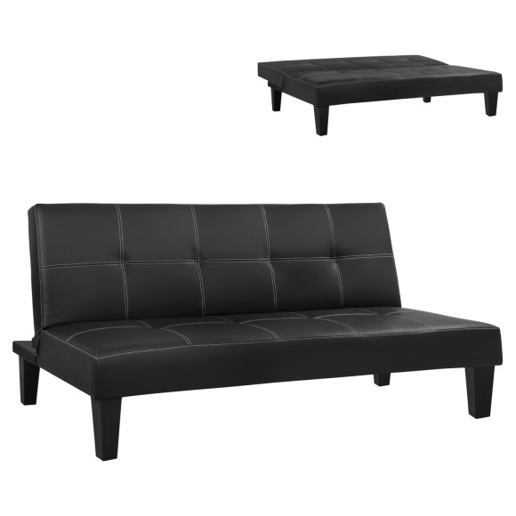 ΚΑΝΑΠΕΣ ΚΡΕΒΑΤΙ 3Θ FB93002.02 ΜΑΥΡΟΣ PU ΜΕ ΓΑΖΙΑ 186x90x82