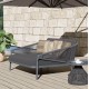 DAYBED FB96474.01 ΣΚΟΥΡΟ ΓΚΡΙ ΑΛΟΥΜΙΝΙΟ-ΣΧΟΙΝΙ-OLEFIN 157x147x88Υεκ