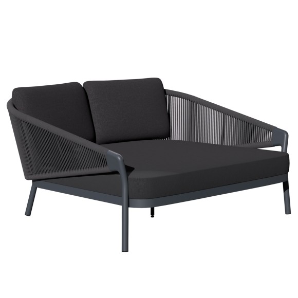 DAYBED FB96474.01 ΣΚΟΥΡΟ ΓΚΡΙ ΑΛΟΥΜΙΝΙΟ-ΣΧΟΙΝΙ-OLEFIN 157x147x88Υεκ
