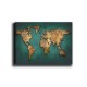 ΠΙΝΑΚΑΣ ΚΑΜΒΑΣ WORLD MAP FB97197.01 100X3X70 εκ.