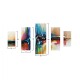 ΠΙΝΑΚΑΣ ΠΕΝΤΑΠΤΥΧΟ MDF ABSTRACT COLORS 82Χ56x3  FB97207.02