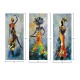 ΠΙΝΑΚΑΣ ΤΡΙΠΤΥΧΟ MDF AFRICAN GIRL IN COLORFUL DRESS FB97204.02 60X0,3X50 εκ.