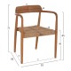 ΠΟΛΥΘΡΟΝΑ ΤΡΑΠΕΖΑΡΙΑΣ FB918350 ΞΥΛΟ TEAK & ΣΧΟΙΝΙ VIRO ΦΥΣΙΚΟ 55x50x71Υεκ.