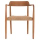 ΠΟΛΥΘΡΟΝΑ ΤΡΑΠΕΖΑΡΙΑΣ FB918350 ΞΥΛΟ TEAK & ΣΧΟΙΝΙ VIRO ΦΥΣΙΚΟ 55x50x71Υεκ.
