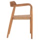 ΠΟΛΥΘΡΟΝΑ ΤΡΑΠΕΖΑΡΙΑΣ FB918350 ΞΥΛΟ TEAK & ΣΧΟΙΝΙ VIRO ΦΥΣΙΚΟ 55x50x71Υεκ.