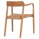 ΠΟΛΥΘΡΟΝΑ ΤΡΑΠΕΖΑΡΙΑΣ FB918350 ΞΥΛΟ TEAK & ΣΧΟΙΝΙ VIRO ΦΥΣΙΚΟ 55x50x71Υεκ.