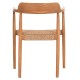 ΠΟΛΥΘΡΟΝΑ ΤΡΑΠΕΖΑΡΙΑΣ FB918350 ΞΥΛΟ TEAK & ΣΧΟΙΝΙ VIRO ΦΥΣΙΚΟ 55x50x71Υεκ.