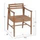 ΠΟΛΥΘΡΟΝΑ ΤΡΑΠΕΖΑΡΙΑΣ FB918351 ΞΥΛΟ TEAK & ΣΧΟΙΝΙ VIRO ΦΥΣΙΚΟ 53,5x60x78Υεκ
