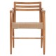 ΠΟΛΥΘΡΟΝΑ ΤΡΑΠΕΖΑΡΙΑΣ FB918351 ΞΥΛΟ TEAK & ΣΧΟΙΝΙ VIRO ΦΥΣΙΚΟ 53,5x60x78Υεκ