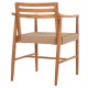 ΠΟΛΥΘΡΟΝΑ ΤΡΑΠΕΖΑΡΙΑΣ FB918351 ΞΥΛΟ TEAK & ΣΧΟΙΝΙ VIRO ΦΥΣΙΚΟ 53,5x60x78Υεκ
