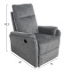 ΣΕΤ ΚΑΝΑΠΕΣ-ΠΟΛΥΘΡΟΝΑ RELAX FB910736.03 ΓΚΡΙ ΥΦΑΣΜΑ-ΗΛ.ΑΝΑΚΛΙΣΗ [R]