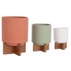ΣΕΤ 3 ΓΛΑΣΤΡΕΣ ΜΕ TEAK ΒΑΣΕΙΣ FB94685 FIBER CEMENT ΣΕ 3 ΧΡΩΜΑΤΑ
