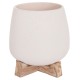 ΓΛΑΣΤΡΑ ΕΣ.ΧΩΡΟΥ FB94674.02S ΛΕΥΚΟ FIBER CEMENT--TEAK ΒΑΣΗ 14,5x14,5x16Υεκ.