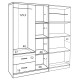ΝΤΟΥΛΑΠΑ 5ΦΥΛΛΗ FB921234.01 ΜΕΛΑΜΙΝΗ ΧΡΩΜΑ ZEBRANO 150x42.5x181Υεκ