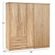 ΝΤΟΥΛΑΠΑ 5ΦΥΛΛΗ FB921234.02 ΜΕΛΑΜΙΝΗ ΧΡΩΜΑ SONAMA 150x42.5x181Υεκ