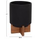 ΣΕΤ 3 ΓΛΑΣΤΡΕΣ ΜΕ TEAK ΒΑΣΕΙΣ FB94685.01 FIBER CEMENT ΣΕ ΜΑΥΡΟ ΧΡΩΜΑ