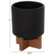 ΣΕΤ 3 ΓΛΑΣΤΡΕΣ ΜΕ TEAK ΒΑΣΕΙΣ FB94685.01 FIBER CEMENT ΣΕ ΜΑΥΡΟ ΧΡΩΜΑ