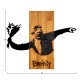 ΔΙΑΚΟΣΜΗΤΙΚΟ ΤΟΙΧΟΥ BANKSY FB94757-ΦΥΛΛΑ ΜΕΤΑΛΛΟΥ ΜΑΥΡΑ-ΞΥΛΟ 69x3(βάθος)x58Υεκ.