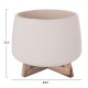 ΓΛΑΣΤΡΑ ΕΣ.ΧΩΡΟΥ FB94674.02L ΛΕΥΚΟ FIBER CEMENT--TEAK ΒΑΣΗ 29x29x23,5Υεκ.