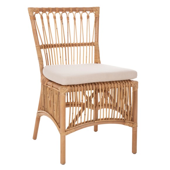 ΚΑΡΕΚΛΑ FB99834 RATTAN ΣΕ ΦΥΣΙΚΟ-ΜΑΞΙΛΑΡΙ ΣΕ ΛΕΥΚΟ 53x58x91Υεκ.