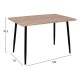 ΣΕΤ 5ΤΜΧ ΤΡΑΠΕΖΙ 140x80x76 cm SONAMA & ΚΑΡΕΚΛΕΣ ΜΑΥΡΕΣ ΜΕΤΑΛΛΙΚΑ ΠΟΔΙΑ FB911037