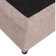 ΚΡΕΒΑΤΙ FB9648.22, ΜΠΕΖ ΥΦΑΣΜΑ τ.NUBUCK, 120x200 εκ.