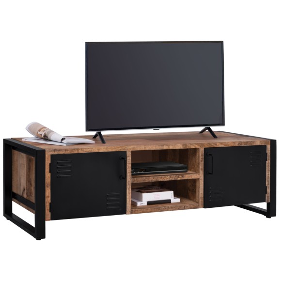 ΕΠΙΠΛΟ TV FB98189.11 ΜΕΤΑΛΛΟ & ΜΑΣΙΦ ΞΥΛΟ MANGO ΦΥΣΙΚΟ 160x45x51Υ εκ.