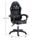 ΚΑΡΕΚΛΑ GAMING FB91231.01 ΜΑΥΡΟ PVC--ΜΕ ΜΑΞIΛΑΡΑΚΙΑ ΜΕΣΗΣ/ΚΕΦΑΛΗΣ 62x62x119Υεκ