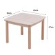 ΤΡΑΠΕΖΑΚΙ ΠΑΙΔΙΚΟ ΜΕ ΑΠΟΘ.ΧΩΡΟΥΣ FB918339.01 MDF & ΣΥΜΗΔΑ ΣΕ ΦΥΣΙΚΟ 65x65x47Υεκ