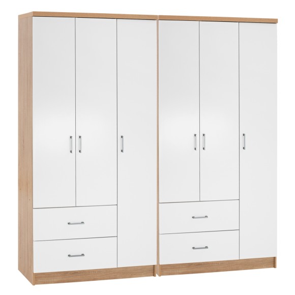 ΝΤΟΥΛΑΠΑ 6ΦΥΛΛΗ FB921236.02 ΜΕΛΑΜΙΝΗ SONAMA & ΛΕΥΚΟ 180x42,5Χ181Υεκ.